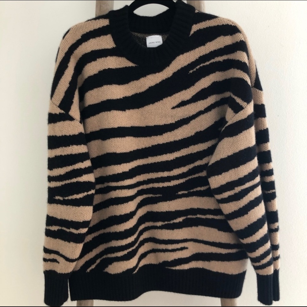Anine Bing Cheyenne Cashmere Sweater Size L - Picture 4 of 8